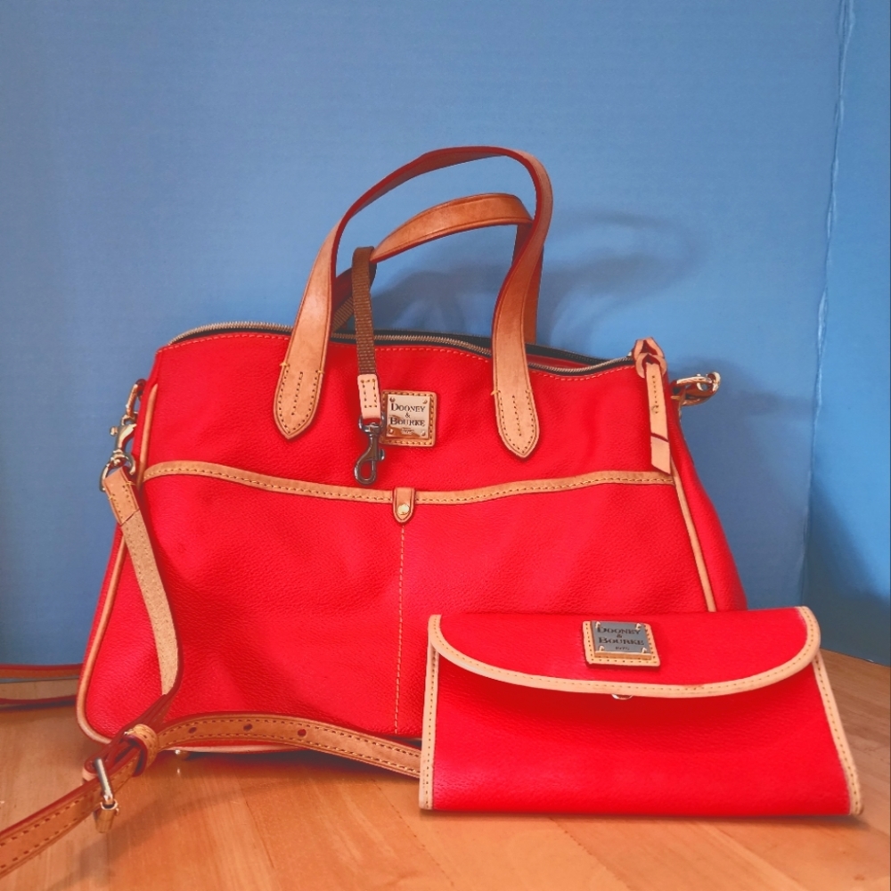 Dooney & Bourke Persimmon Satchel & Wallet Set